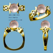 Fancy diamond jewelry design ring,  rubber mounting