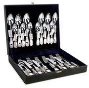 Silver Coffee Set,  6 People,  Sterling Silver 925,  18 Pcs. Gold 24carat