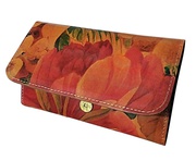 100% Argentinean Floral Leather Ladies Wallet For $85