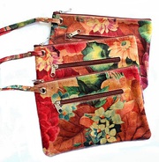 Argentinean Floral Printed Leather Wristlet Pouch For $39