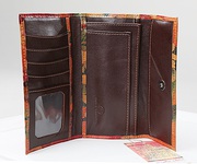 Argentinean Floral Leather Clutch - Organizer Wallet For $75