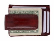 100% Authentic Eel Skin Money Clip / Credit Card Wallet with ID Window
