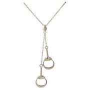 Solid Sterling Silver Equestrian Snaffle Bit Lariat For $95