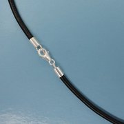 2.5mm 100% Argentinian Leather Choker with Sterling Silver Clasp