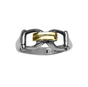 Solid Sterling Silver & 18kt Gold Equestrian 