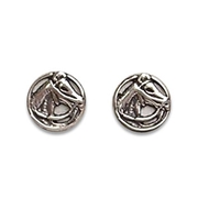 Solid Sterling Silver Horse Head Stud Earrings For $45