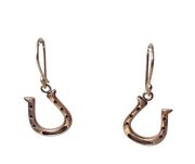 Sterling Silver Tilted Horseshoe Earrings For $55