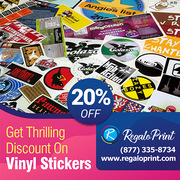 Get Thrilling 20% Discount On Vinyl Stickers | RegaloPrint