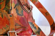 Argentinian Floral Leather Bag - Messenger & Cross-body Style For $195