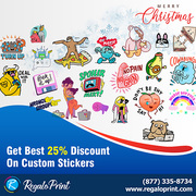 Get Best 25% Discount On Custom Stickers | RegaloPrint