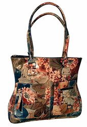 100% Argentinean Floral Leather Bag - Slender Lines & Roomy For $165