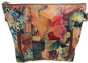Argentinian Floral Leather Handbag Purse For $129