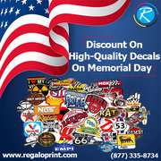 Discount on High-Quality Custom Decals on Memorial Day – RegaloPrint 