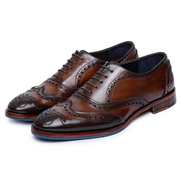 Get Brown Oxford Wingtips Shoes for Men from Lethato
