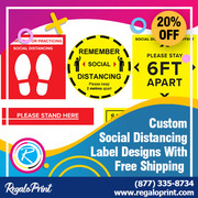 Custom Social Distancing Label Designs - Free Shipping – RegaloPrint
