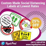 Custom Made Social Distancing Labels at Lowest Rates – RegaloPrint 