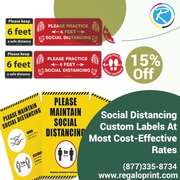 Social Distancing Custom Labels At Most Cost-Effective Rates