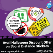 Avail 15% Halloween Discount Offer on Social Distance Stickers