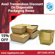 Avail Tremendous Discount on Disposable Packaging Boxes – RegaloPrint