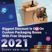 New Year Discount Is Out On Custom Packaging Boxes With Free Shipping