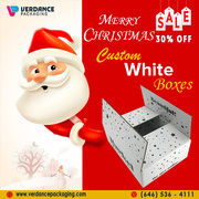 Amazing Christmas Offer on Custom White Boxes With 30% Discount 