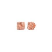 Roberto Coin 18K Woven Royal Opera Square Stud Earring