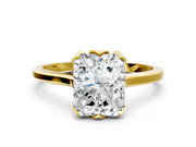 Buy Radiant Cut Diamond Solitaire Ring in Yellow Gold 