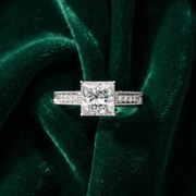 Elegant White Gold Princess Cut Diamond Engagement Ring